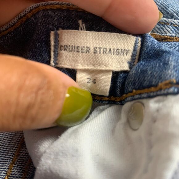 Madewell Jeans Cruiser Straight Women’s Size 24 Blue Denim G7689 Cowboy Carter - Picture 5 of 7